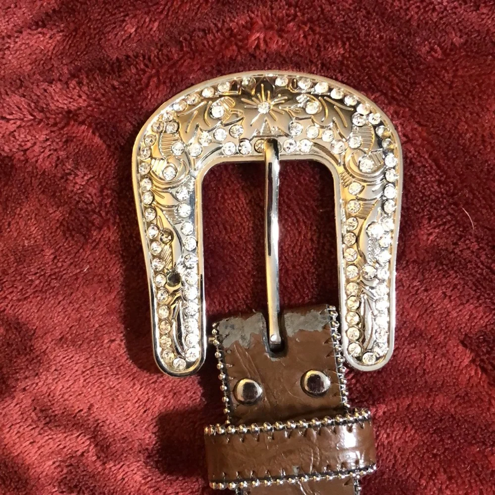 Turquoise Rhinestone Belt - Picture 3 of 10